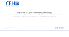 Desktop Screenshot of coloradofinancialholdings.com