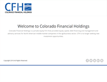 Tablet Screenshot of coloradofinancialholdings.com